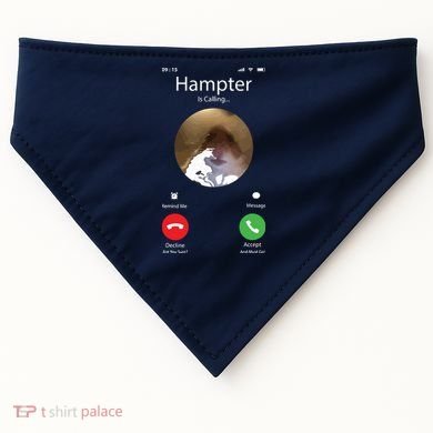 Dank Meme Hamster Staring Front Camera Hampter Calling USA-Made Doggie Bandana
