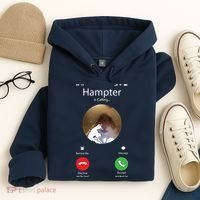 Dank Meme Hamster Staring Front Camera Hampter Calling Hoodie thumb 4