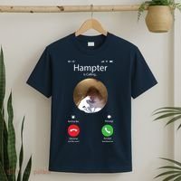 Dank Meme Hamster Staring Front Camera Hampter Calling T-Shirt thumb 2