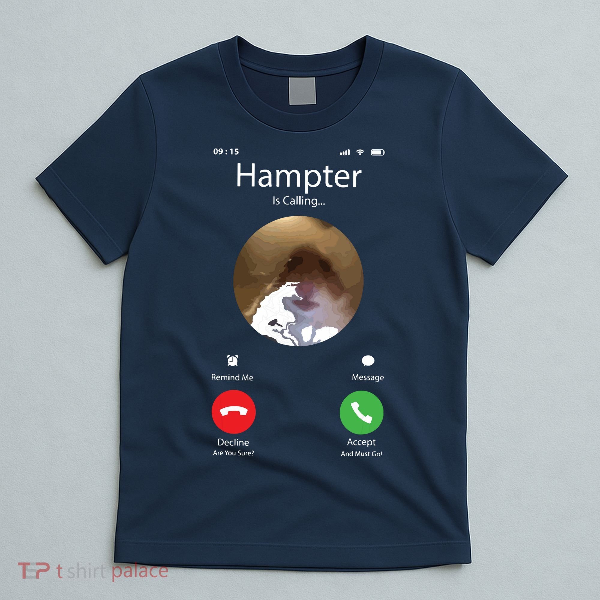 Dank Meme Hamster Staring Front Camera Hampter Calling T-Shirt