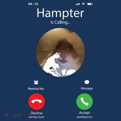 Dank Meme Hamster Staring Front Camera Hampter Calling T-Shirt