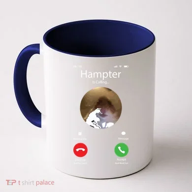 Dank Meme Hamster Staring Front Camera Hampter Calling Coffee Mug