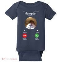 Dank Meme Hamster Staring Front Camera Hampter Calling Baby Bodysuit thumb 0