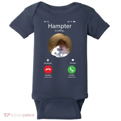 Dank Meme Hamster Staring Front Camera Hampter Calling Baby Bodysuit