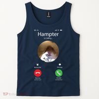 Dank Meme Hamster Staring Front Camera Hampter Calling Tank Top thumb 2