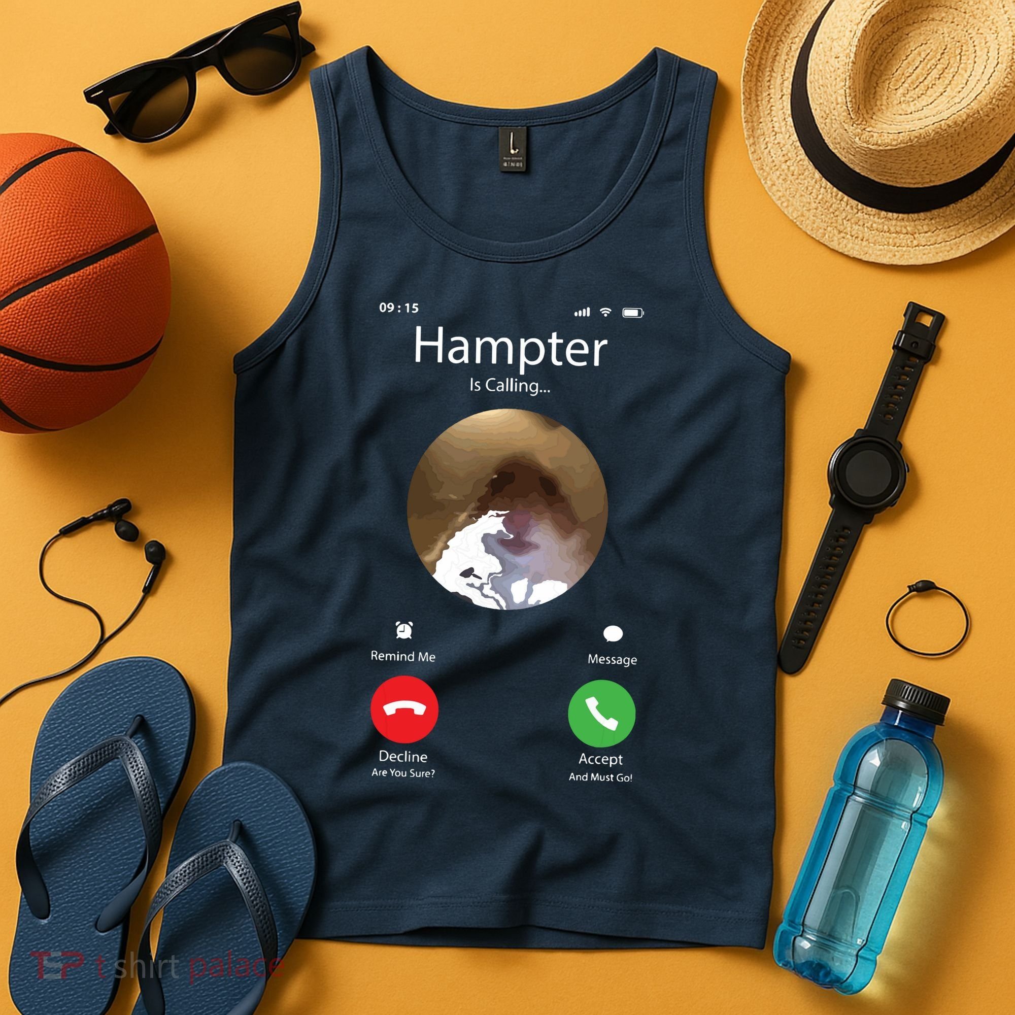 Dank Meme Hamster Staring Front Camera Hampter Calling Tank Top