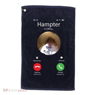 Dank Meme Hamster Staring Front Camera Hampter Calling Golf Towel