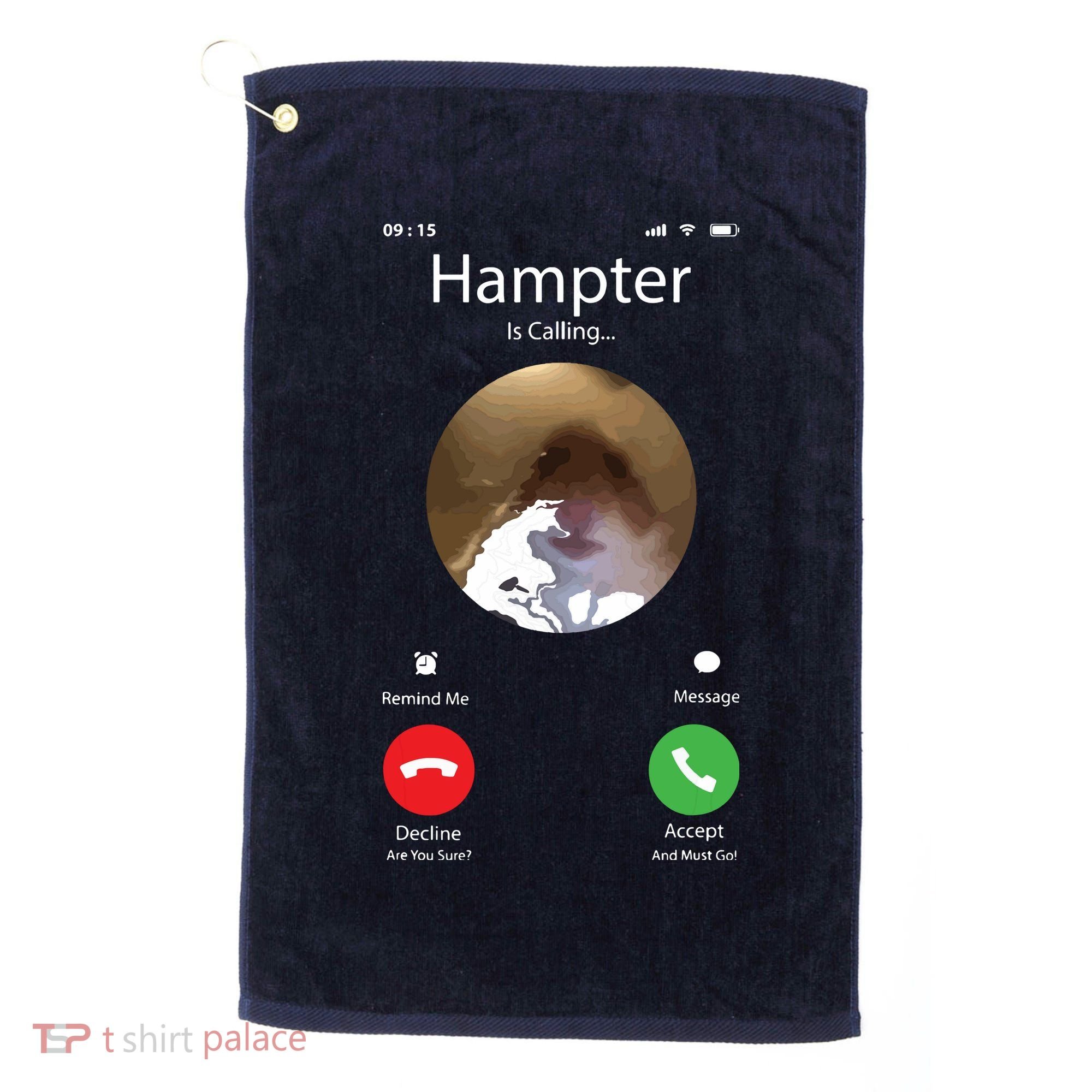 Dank Meme Hamster Staring Front Camera Hampter Calling Golf Towel