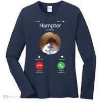 Dank Meme Hamster Staring Front Camera Hampter Calling Women's Long Sleeve Shirt thumb 0