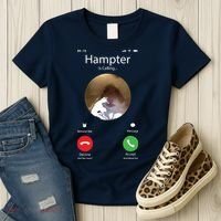 Dank Meme Hamster Staring Front Camera Hampter Calling Women's T-Shirt thumb 3