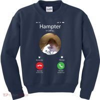 Dank Meme Hamster Staring Front Camera Hampter Calling Kids Sweatshirt thumb 0