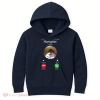 Dank Meme Hamster Staring Front Camera Hampter Calling Kids Hoodie thumb 0