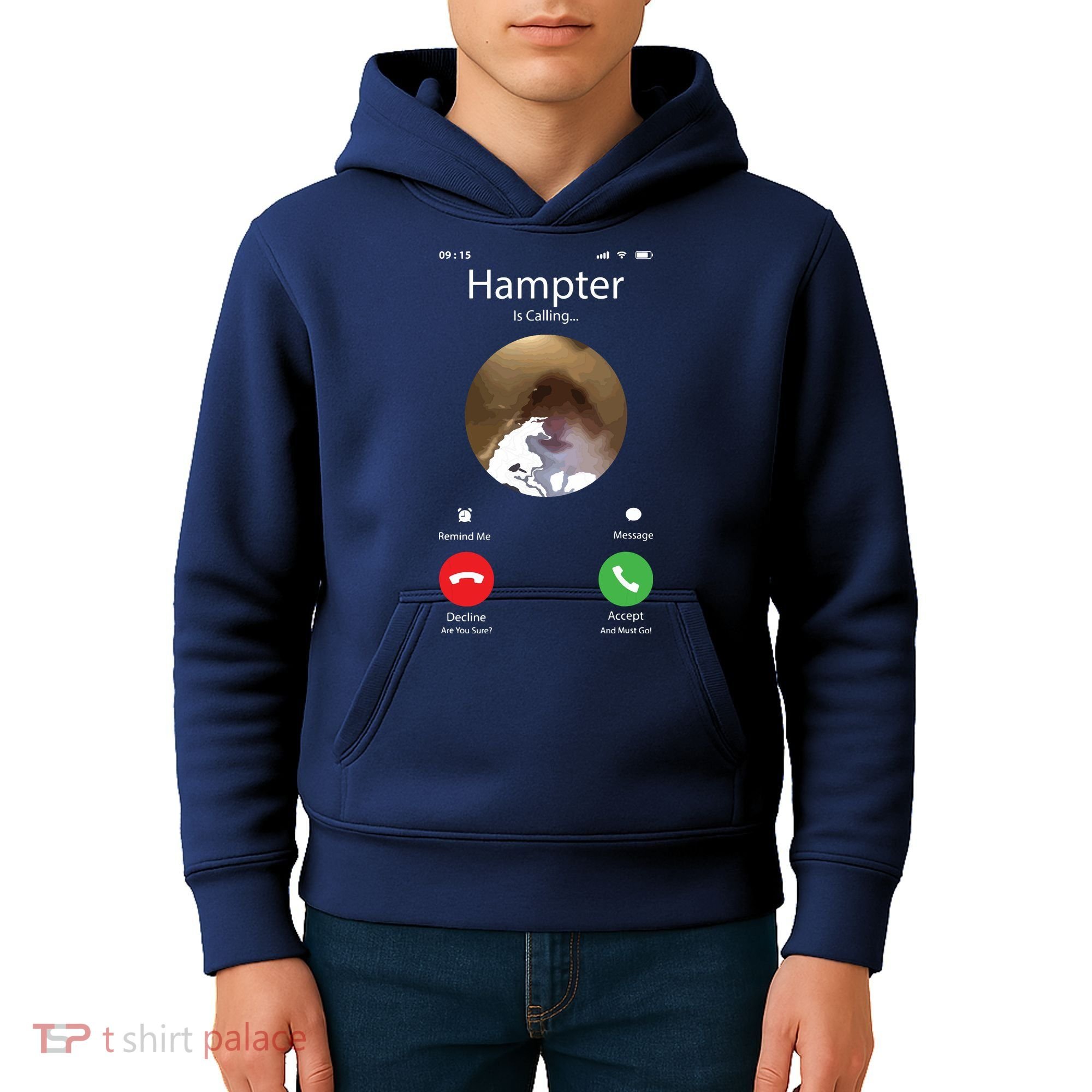 Dank Meme Hamster Staring Front Camera Hampter Calling Kids Hoodie