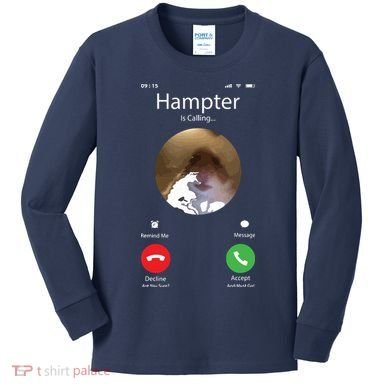 Dank Meme Hamster Staring Front Camera Hampter Calling Kids Long Sleeve Shirt