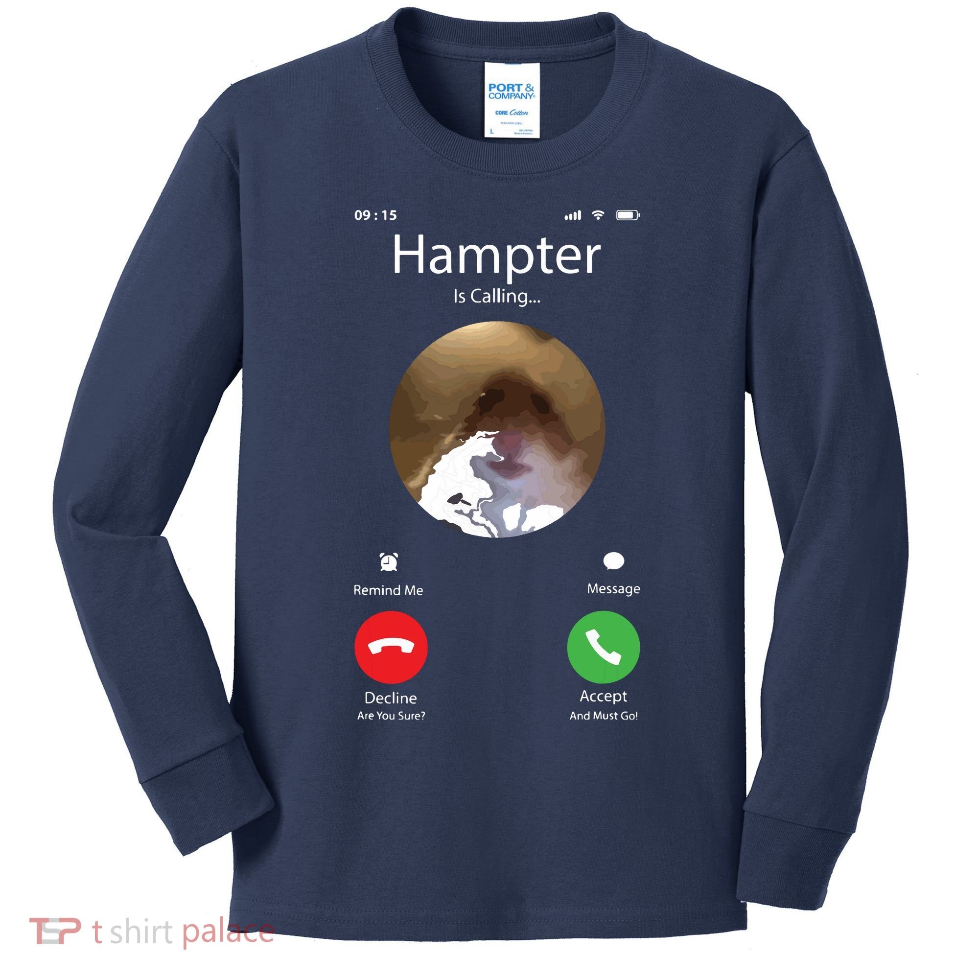 Dank Meme Hamster Staring Front Camera Hampter Calling Kids Long Sleeve Shirt