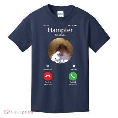 Dank Meme Hamster Staring Front Camera Hampter Calling Kids T-Shirt