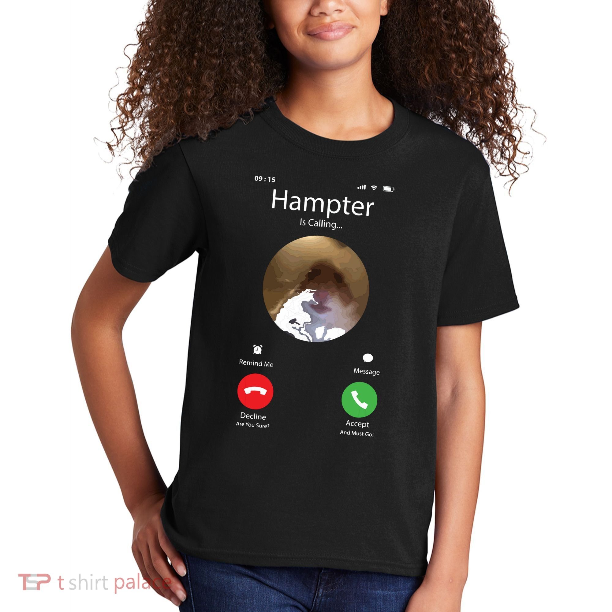 Dank Meme Hamster Staring Front Camera Hampter Calling Kids T-Shirt