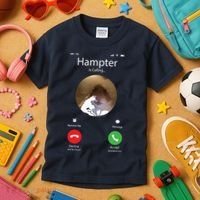 Dank Meme Hamster Staring Front Camera Hampter Calling Kids T-Shirt thumb 3