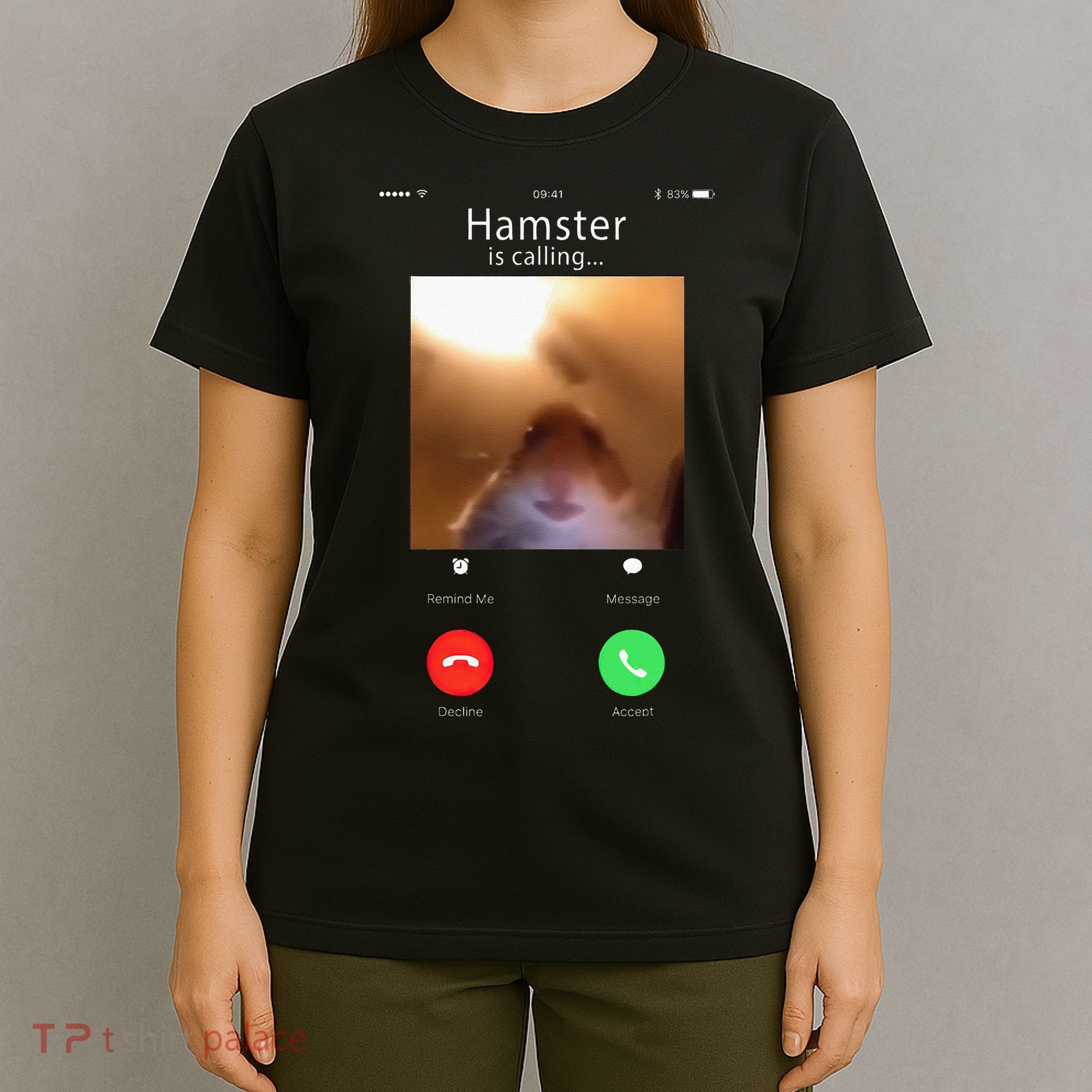 Dank Meme Hamster Staring Front Camera Hamster Calling Gift T-Shirt