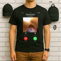 Dank Meme Hamster Staring Front Camera Hamster Calling Gift T-Shirt thumb 6