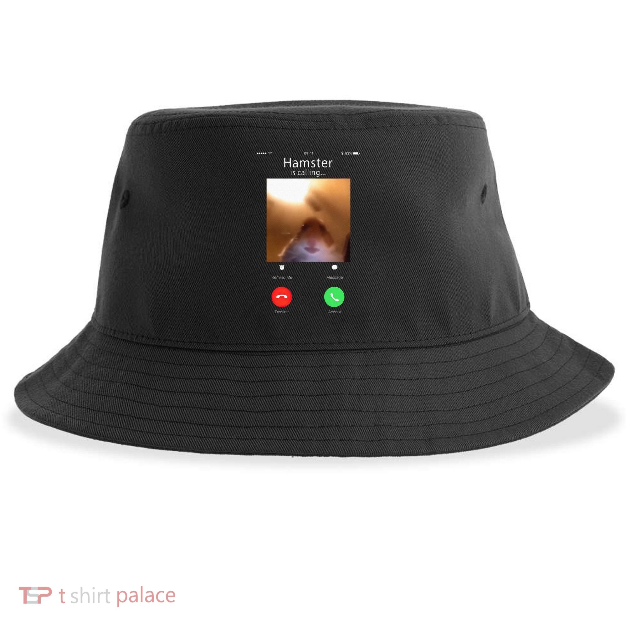 Dank Meme Hamster Staring Front Camera Hamster Calling Gift Sustainable Bucket Hat
