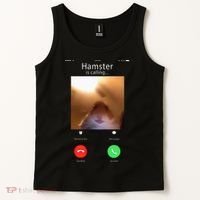 Dank Meme Hamster Staring Front Camera Hamster Calling Gift Tank Top thumb 2