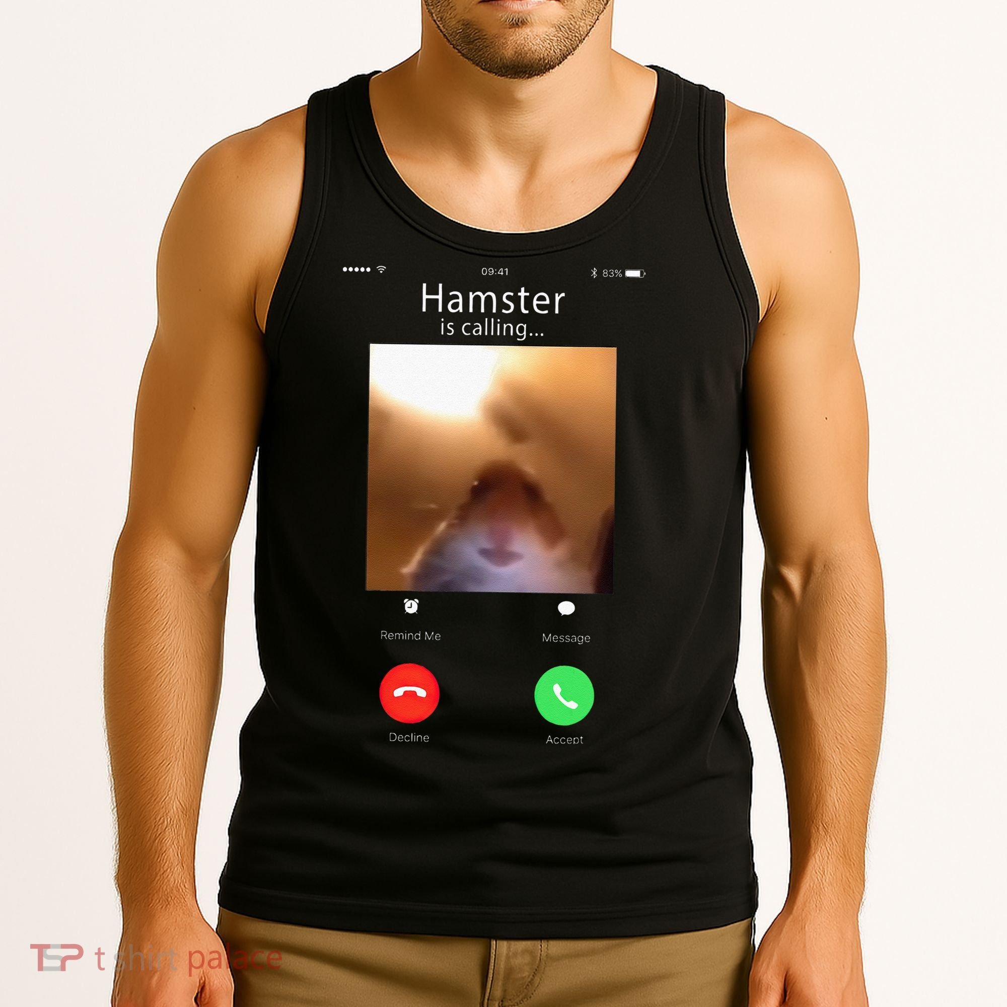Dank Meme Hamster Staring Front Camera Hamster Calling Gift Tank Top
