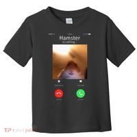 Dank Meme Hamster Staring Front Camera Hamster Calling Gift Toddler T-Shirt thumb 0