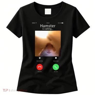 Dank Meme Hamster Staring Front Camera Hamster Calling Gift Women's T-Shirt