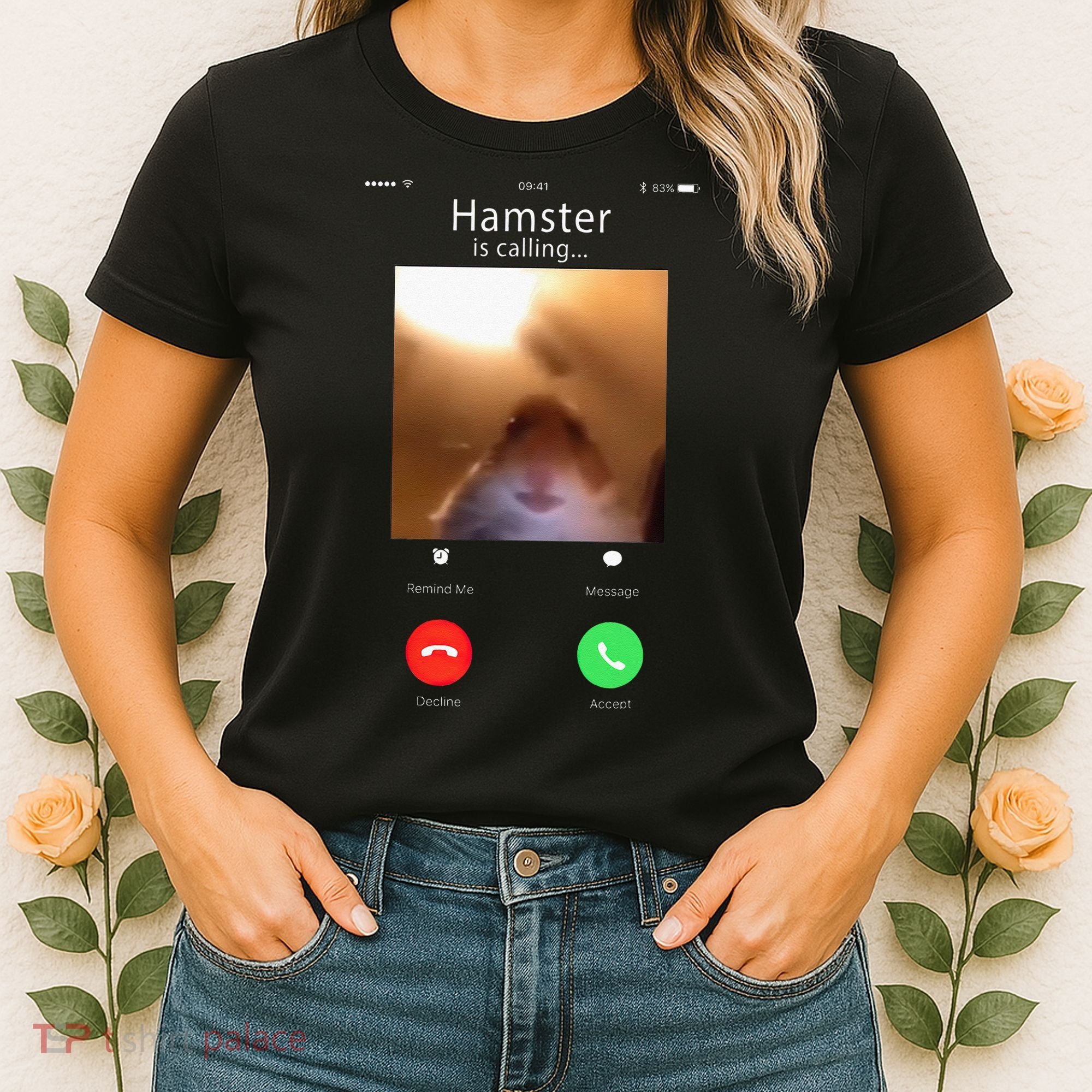 Dank Meme Hamster Staring Front Camera Hamster Calling Gift Women's T-Shirt