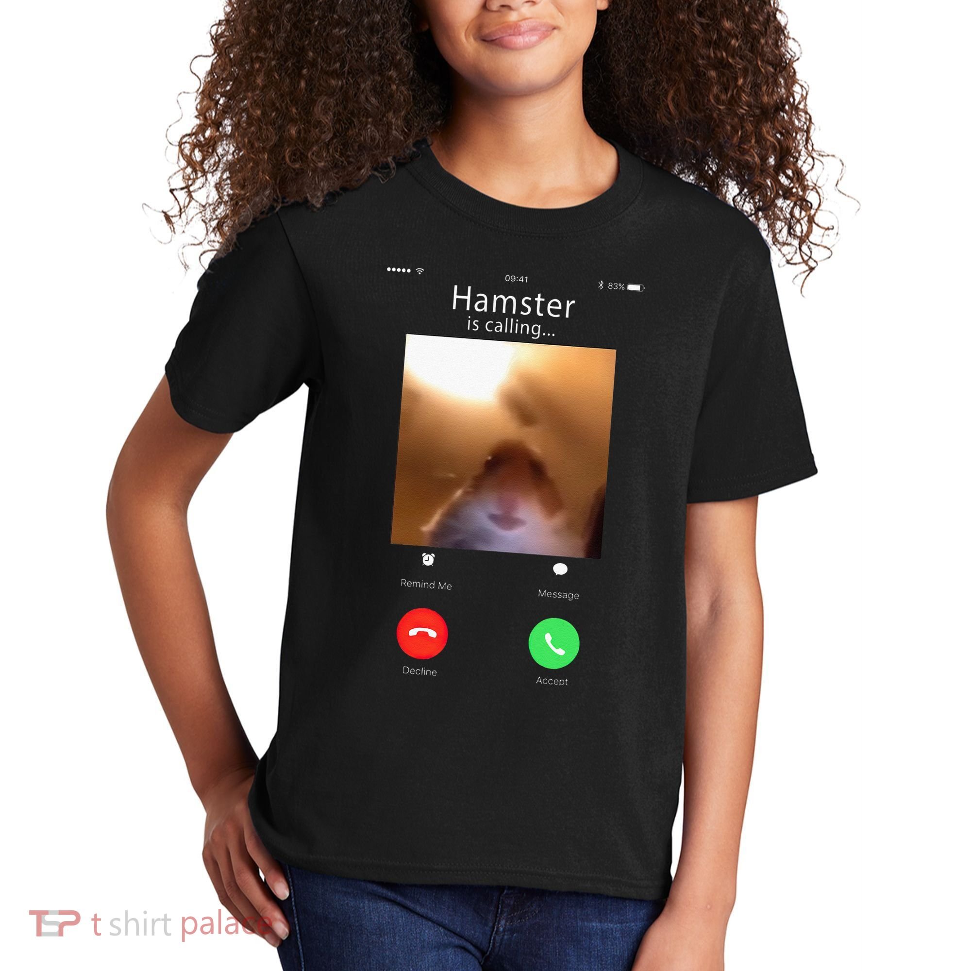 Dank Meme Hamster Staring Front Camera Hamster Calling Gift Kids T-Shirt