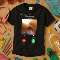 Dank Meme Hamster Staring Front Camera Hamster Calling Gift Kids T-Shirt thumb 3