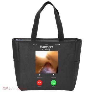 Dank Meme Hamster Staring Front Camera Hamster Calling Gift Tote Bag