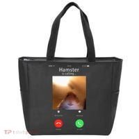 Dank Meme Hamster Staring Front Camera Hamster Calling Gift Tote Bag thumb 0