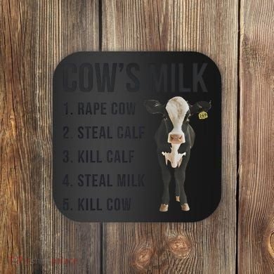 Dairy Milk Industry For Vegan Activist Coaster