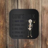 Dairy Milk Industry For Vegan Activist Coaster thumb 0