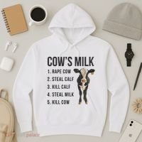 Dairy Milk Industry For Vegan Activist Hoodie thumb 3