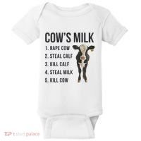 Dairy Milk Industry For Vegan Activist Baby Bodysuit thumb 0