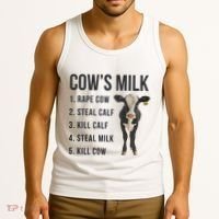 Dairy Milk Industry For Vegan Activist Tank Top thumb 3