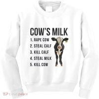 Dairy Milk Industry For Vegan Activist Kids Sweatshirt thumb 0