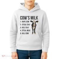 Dairy Milk Industry For Vegan Activist Kids Hoodie thumb 4
