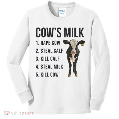 Dairy Milk Industry For Vegan Activist Kids Long Sleeve Shirt
