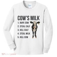 Dairy Milk Industry For Vegan Activist Kids Long Sleeve Shirt thumb 0