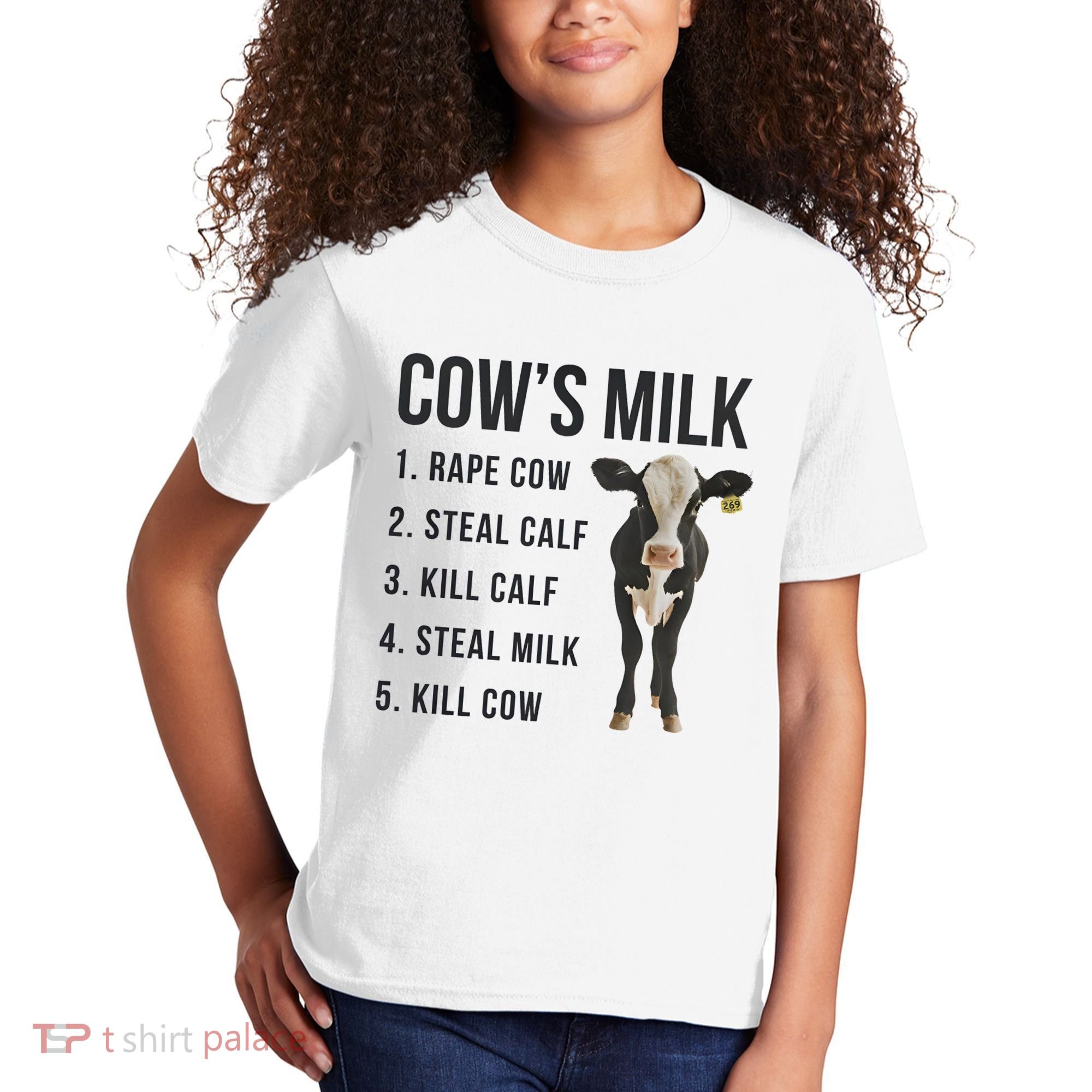 Dairy Milk Industry For Vegan Activist Kids T-Shirt
