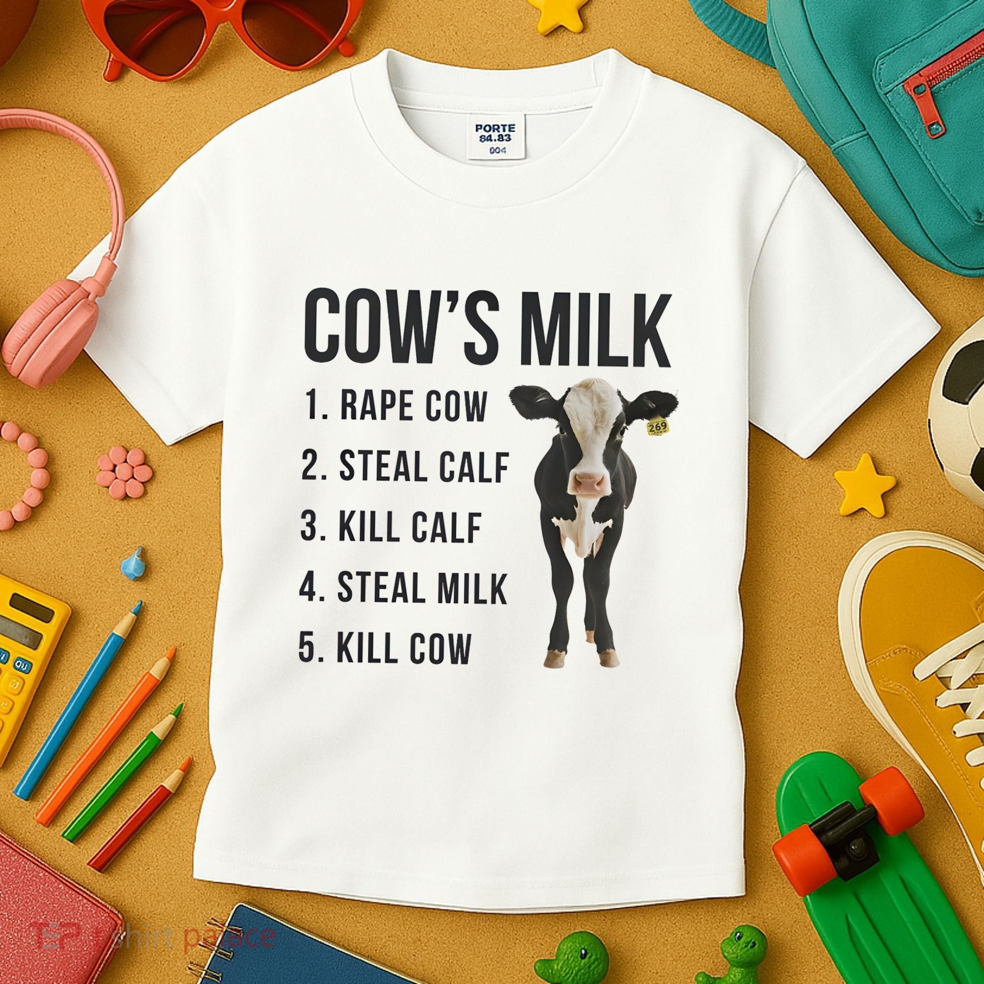 Dairy Milk Industry For Vegan Activist Kids T-Shirt