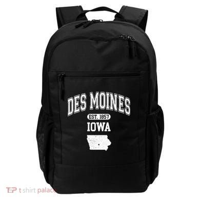 Des Moines Iowa Est 1857 Varsity Backpack