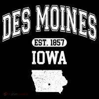 Des Moines Iowa Est 1857 Varsity Women's Hoodie thumb 2