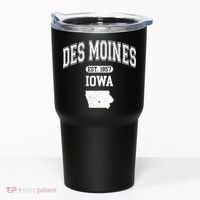 Des Moines Iowa Est 1857 Varsity Tumbler thumb 0