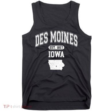 Des Moines Iowa Est 1857 Varsity Tank Top