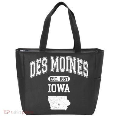 Des Moines Iowa Est 1857 Varsity Tote Bag